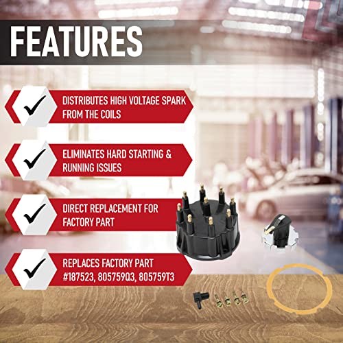 Replacement Distributor Cap Tune Up Kit - Compatible with Mercruiser GM V8