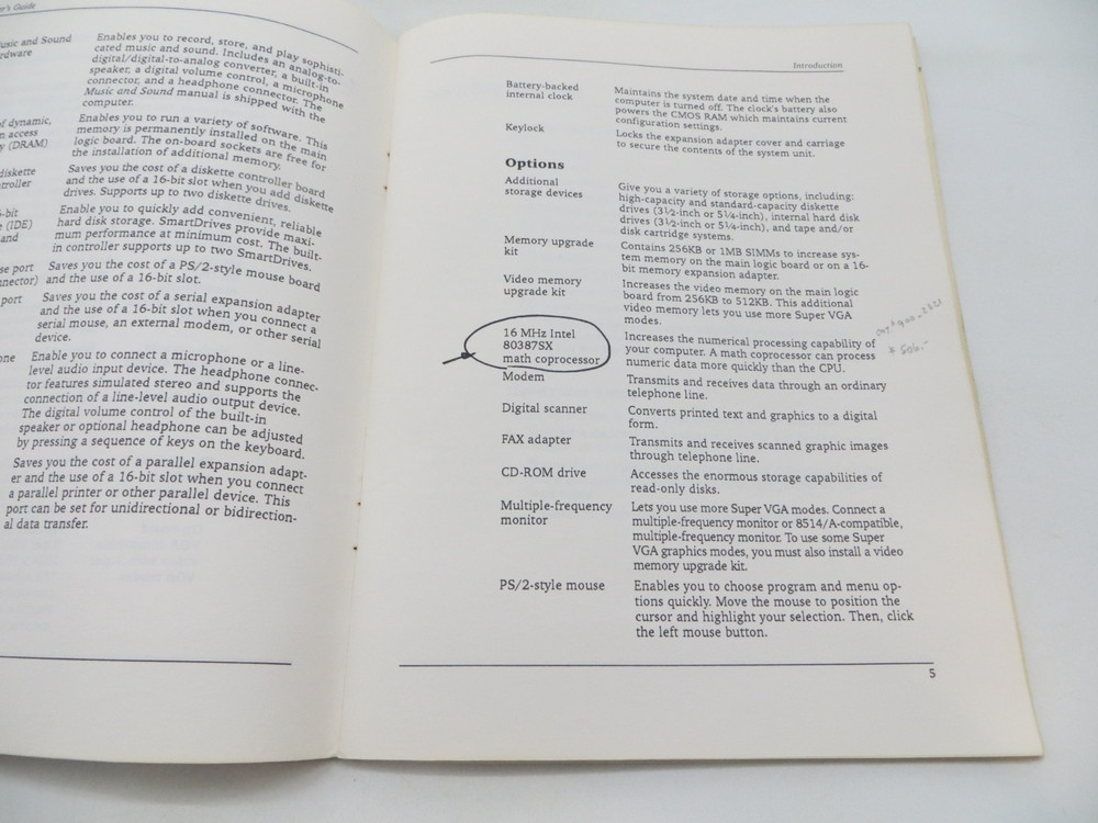 TANDY 2500 SX User's Guide (1991, Paperback) Vintage Computer Book