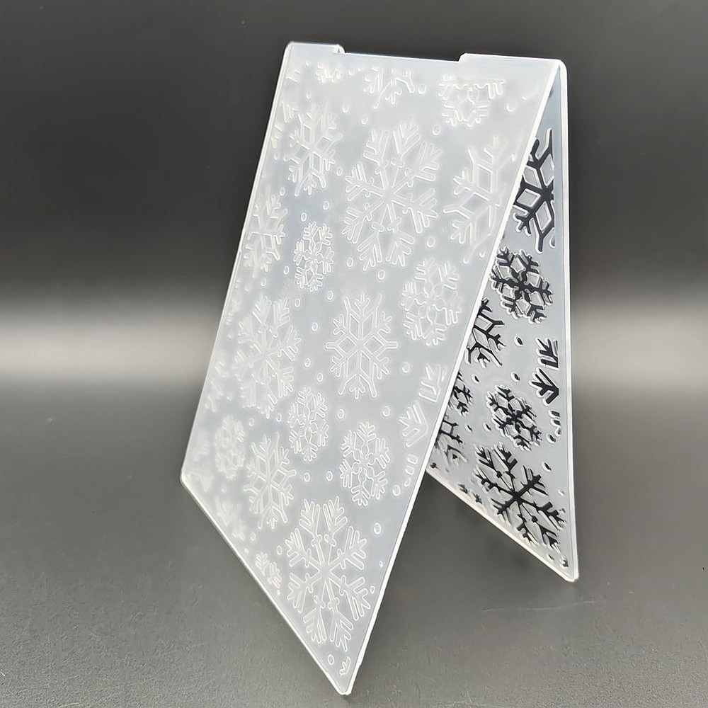 A6 Size Plastic Embossing Folder Snowflakes Pattern Paper Crafts Plastic Texture