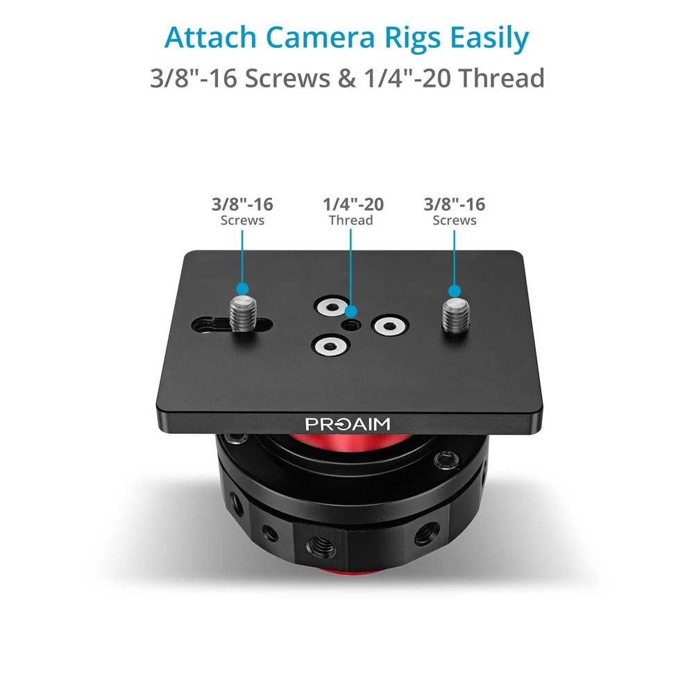 Proaim Camera Support Leveling Base – Mitchell & 3/8” Base Mount (P-LB1-01)