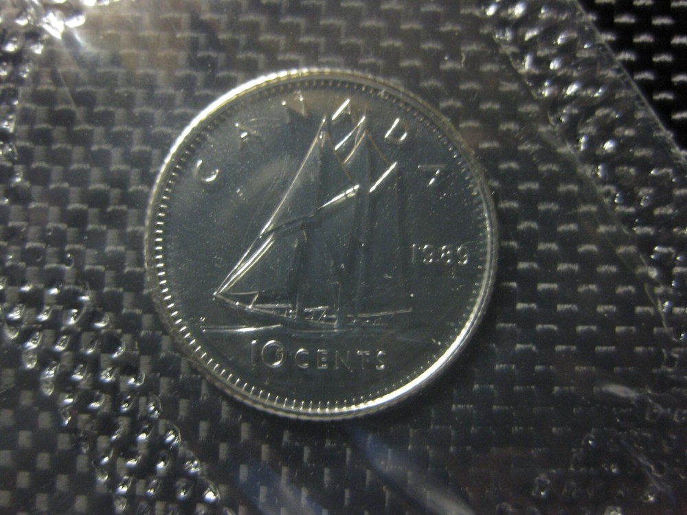 1989 Canadian Prooflike Dime ($0.10)