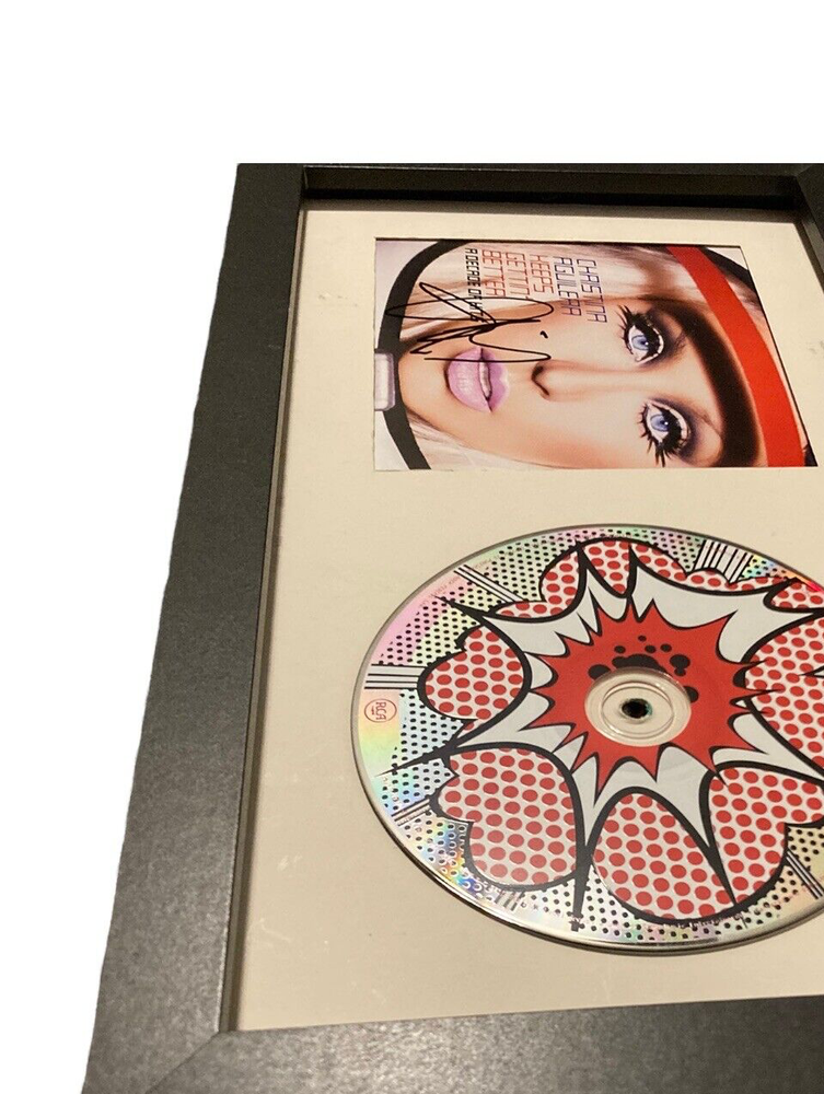 CHRISTINA AGUILERA SIGNED AUTOGRAPH KEEPS GETTIN BETTER HITS FRAMED CD JSA COA