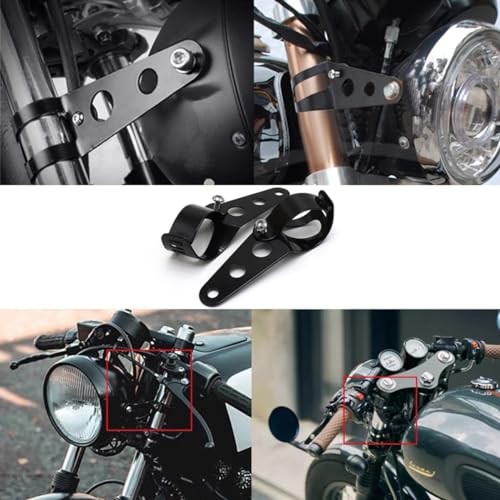 Motorcycle Headlight Bracket,Universal Headlight Ear Brackets, 2pcs Adjustable
