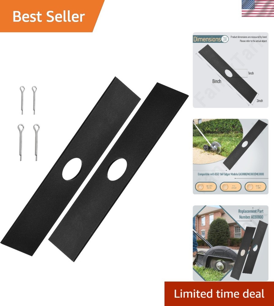 2 Pack 8" Multi-Head Replacement Edger Blades for EGO 56V Models EA0800/ME0801