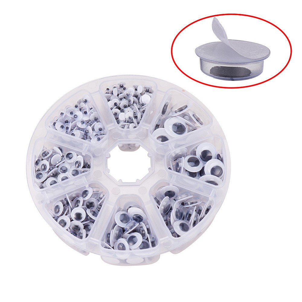 1box mixed color Plastic Eyes Buttons Scrapbooking Crafts Accessories