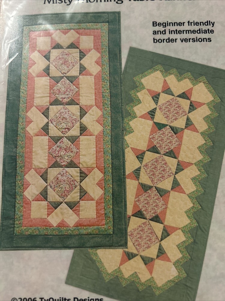 Misty Morning Table Runner Pattern TyQuilts Designs TYQ126