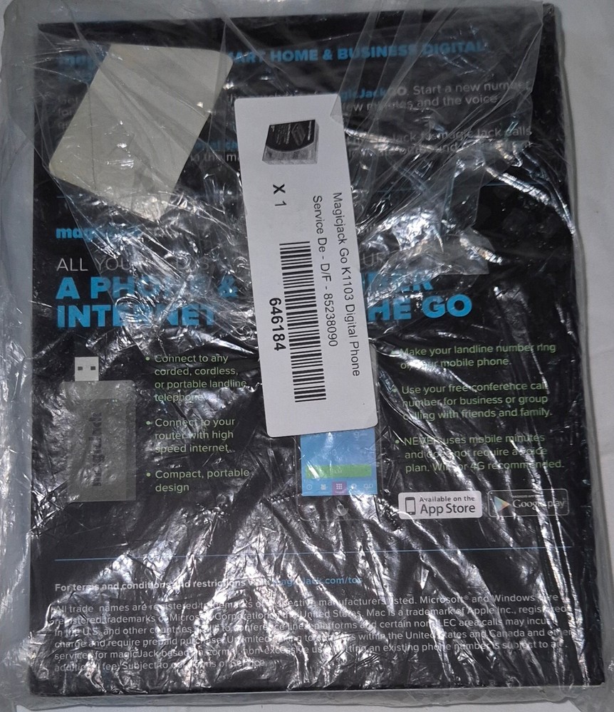 MagicJack Go (K1103G) Digital Phone Service