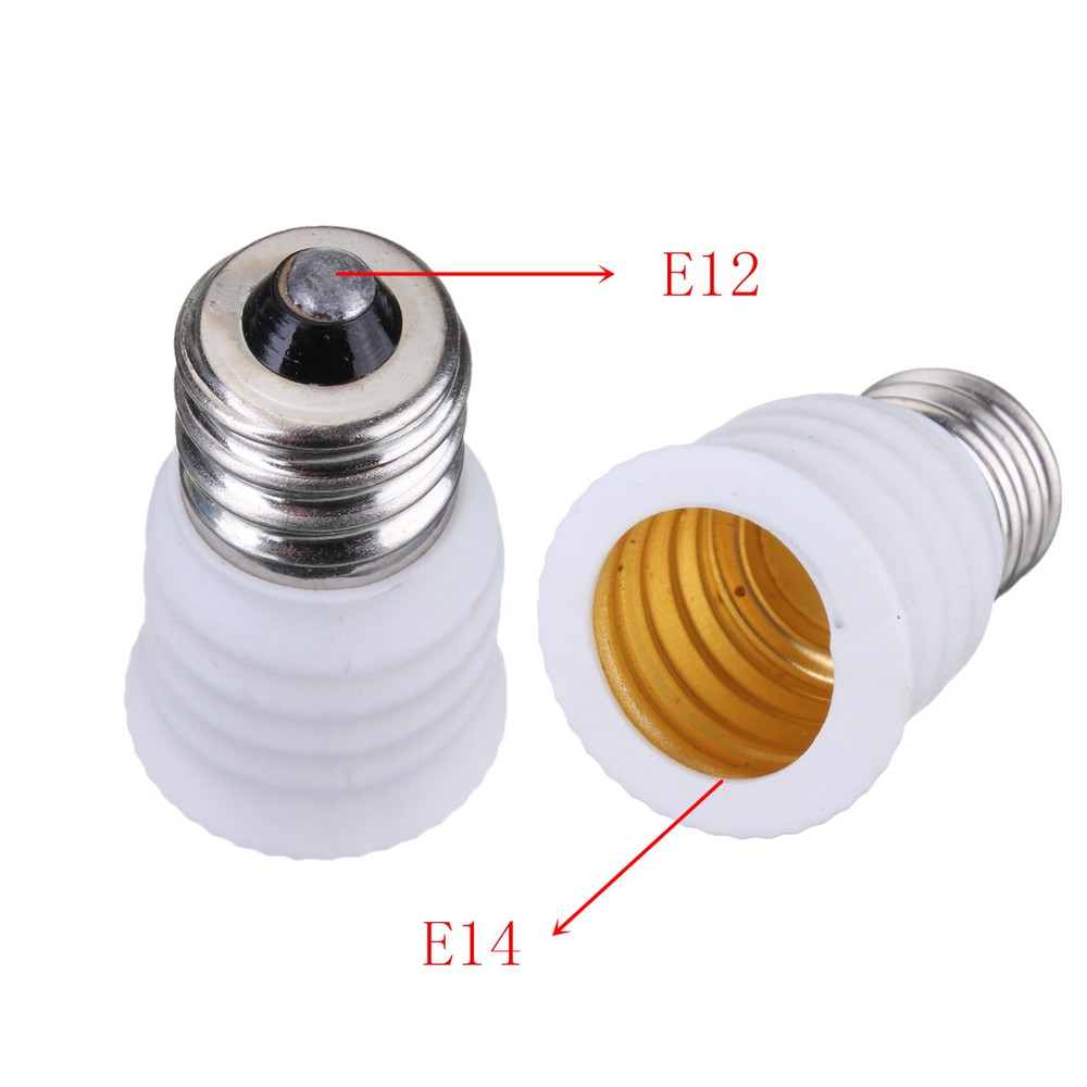 10PC E12 to E14 Smaller Socket Base LED Bulb Lamp Light Adapter Converter Holder