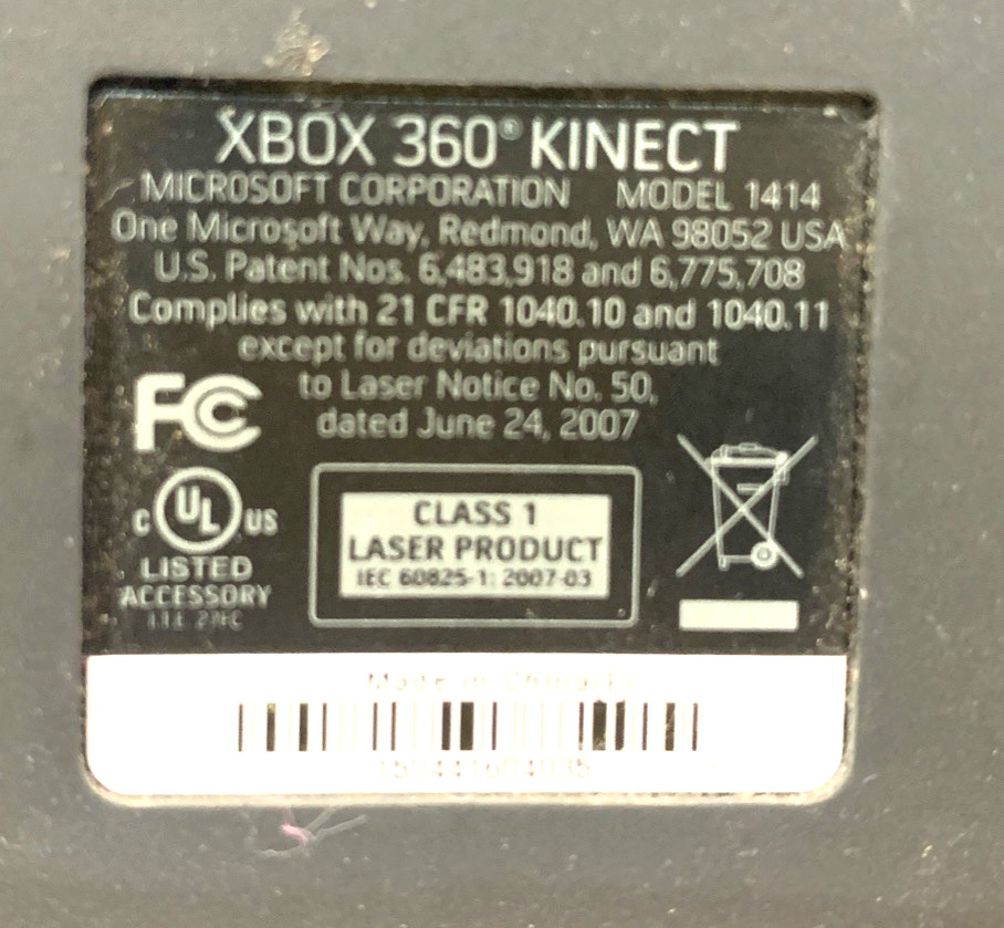 Microsoft ~ Xbox 360 Kinect ~ Wired Motion Sensor ~ Black