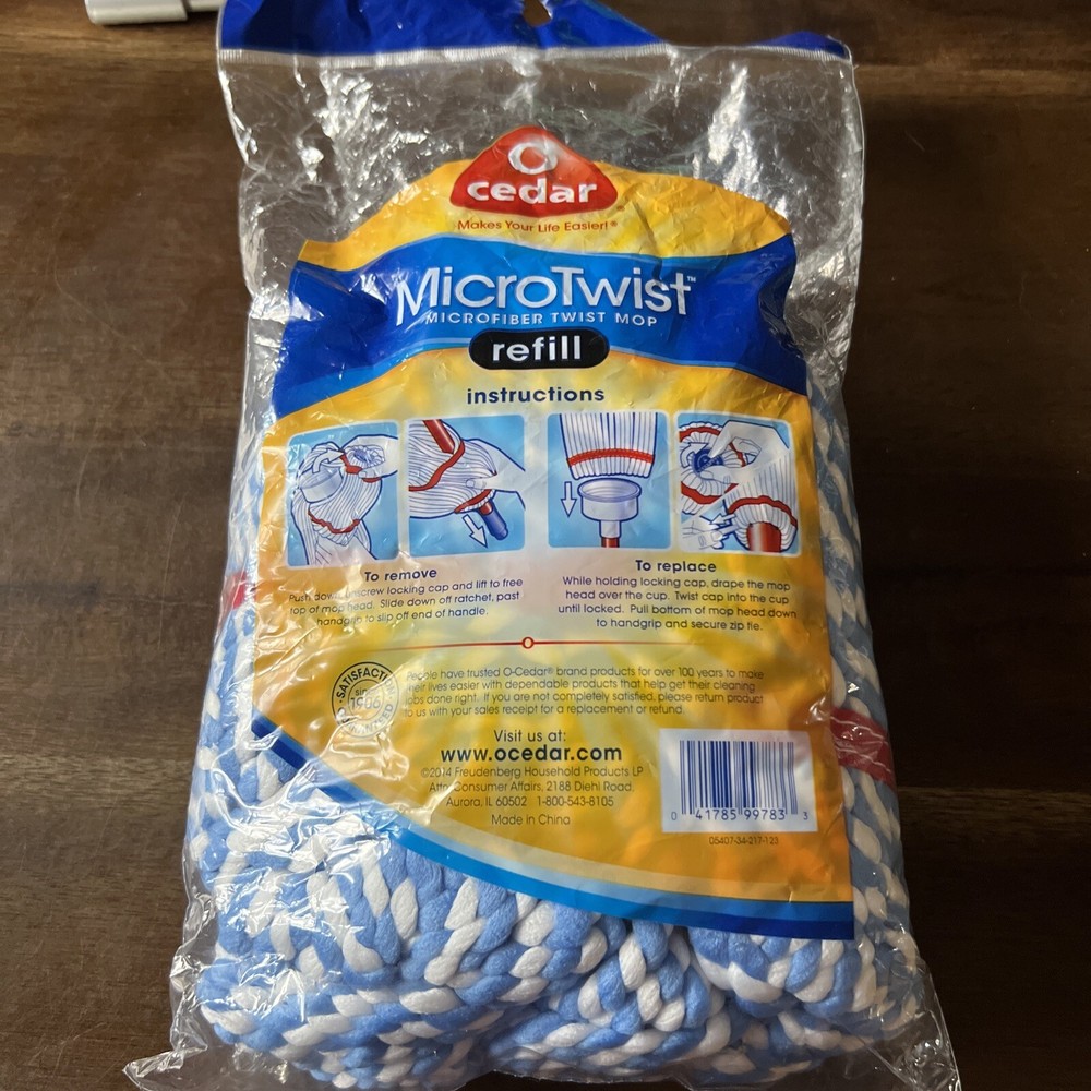 O-Cedar MicroTwist Microfiber Twist Mop Refill Ratchet Mopping Replacement NEW