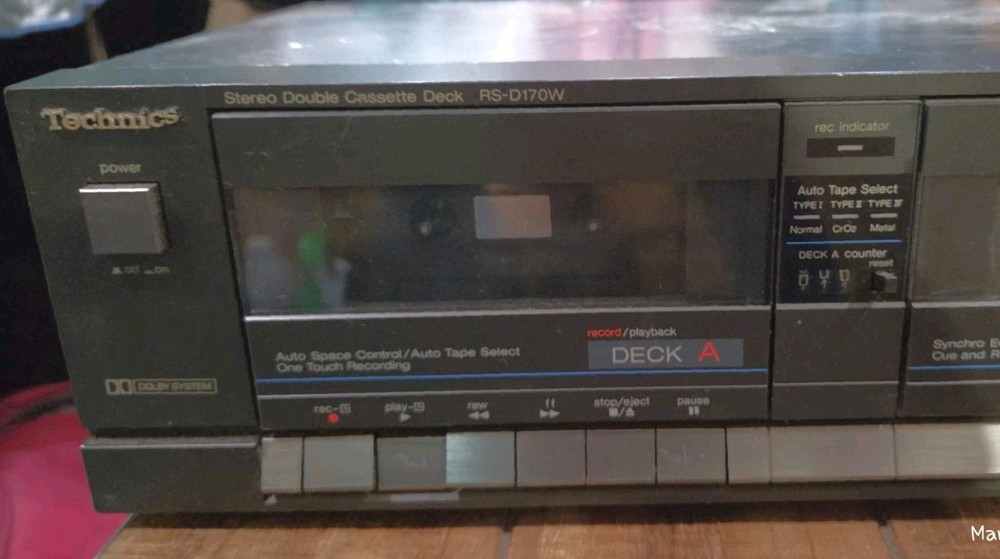 Vintage Technics RS-D170km Dual Cassette Deck Player/Record Dolby System Tested