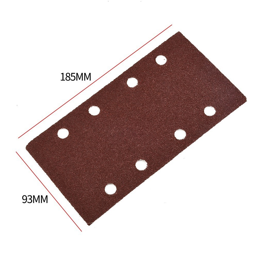 20pcs Sandpaper Sanding Sheets Punched Hook&Loop Mixed Grits 60/80/120/240