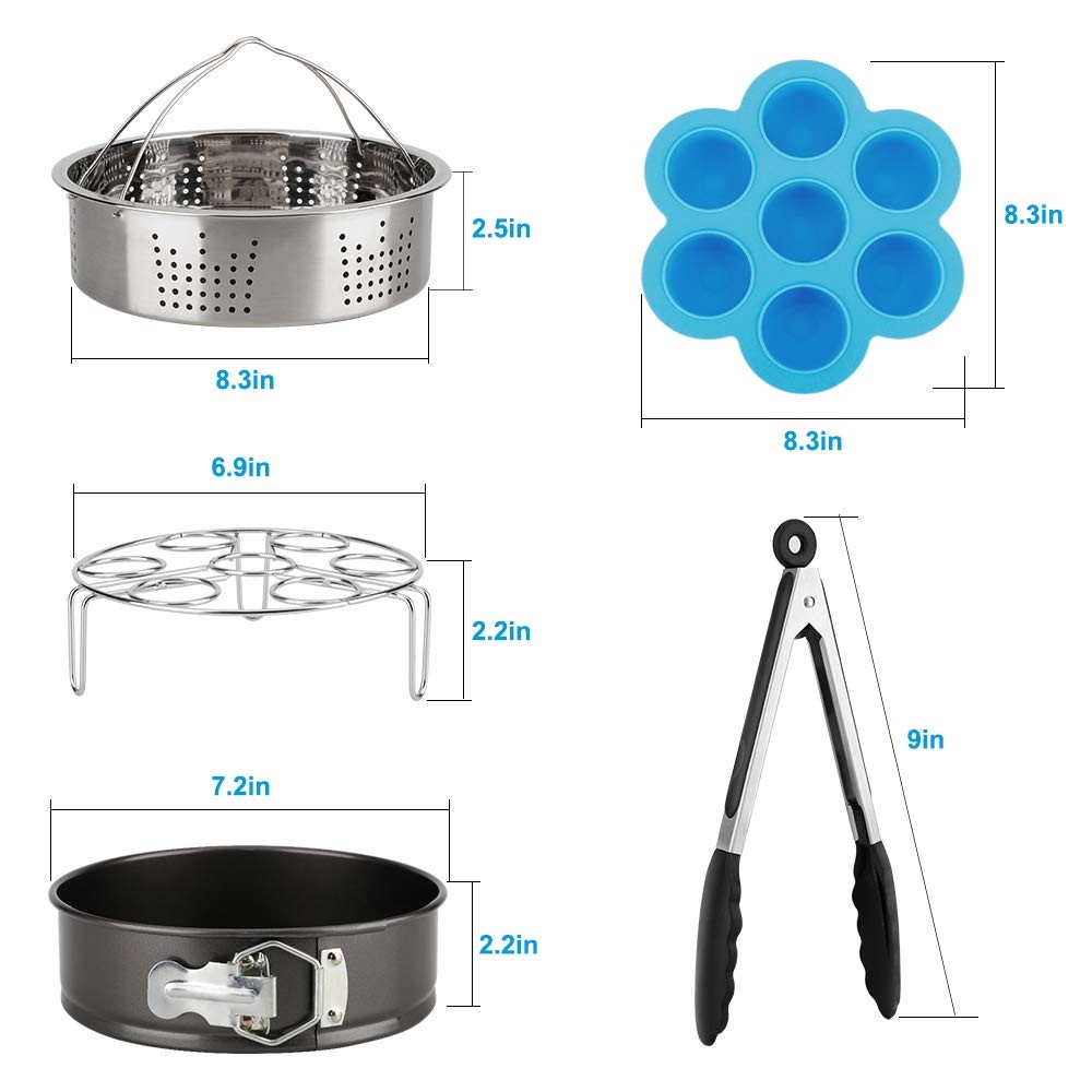 Accessories-Set-for-Insta-Pot, Accessory Compatible with 6QT/8QT, Silver