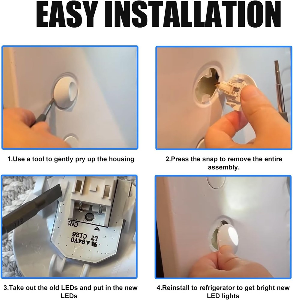 Upgraded LED Refrigerator Light Bulb Replacement, Easy Install, 7PCS Set, Fits G