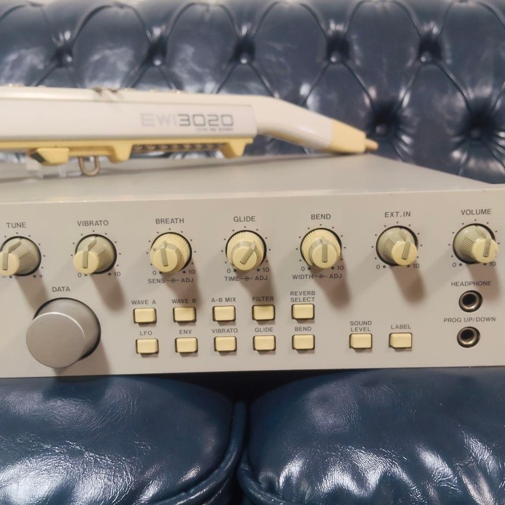 Akai EWI3020 Wind Synth Controller w/ EWI3030m Module Tested Working Japan