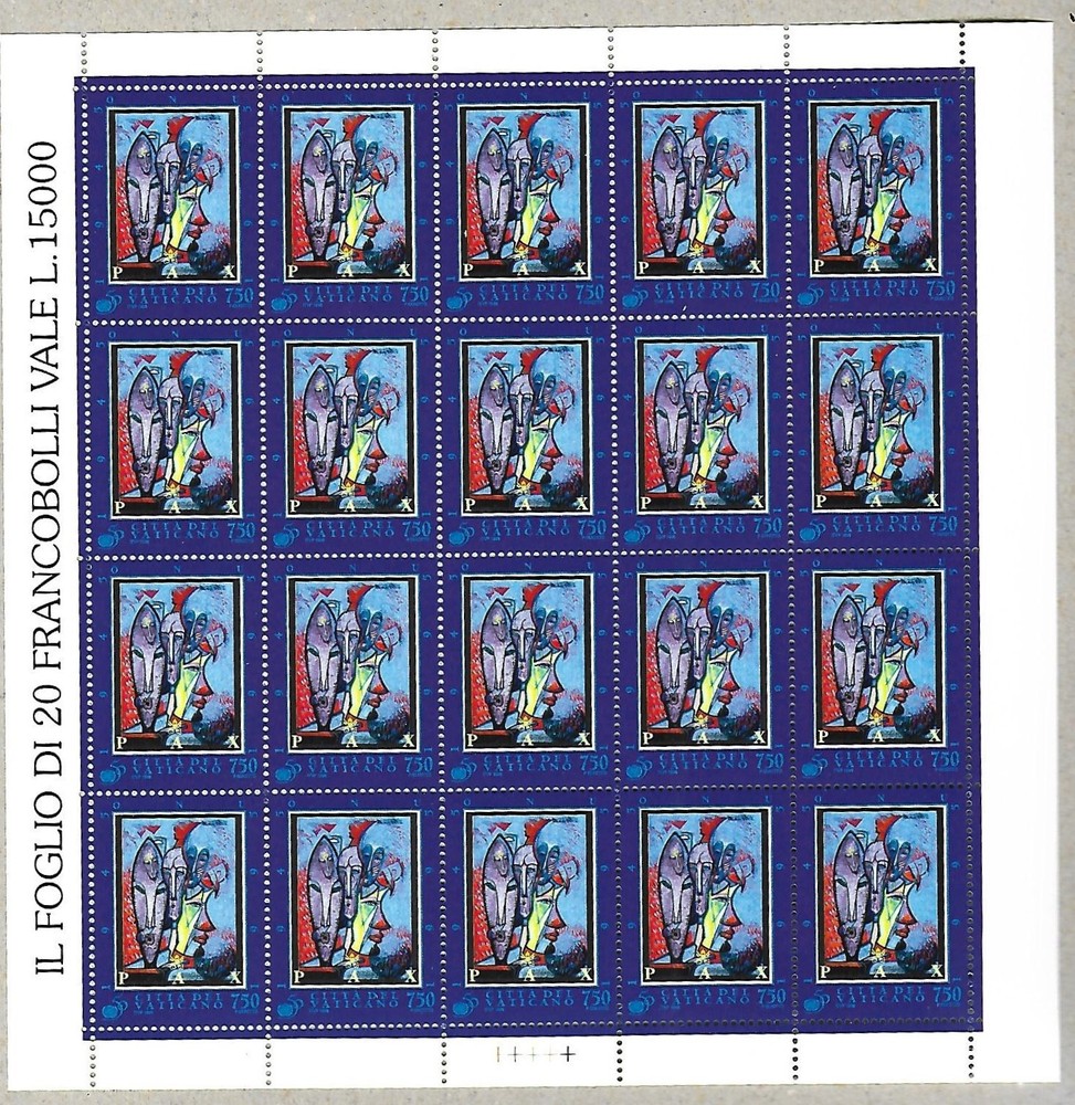 (FS297) Vatican 1995 UNO Full Sheets MNH v2