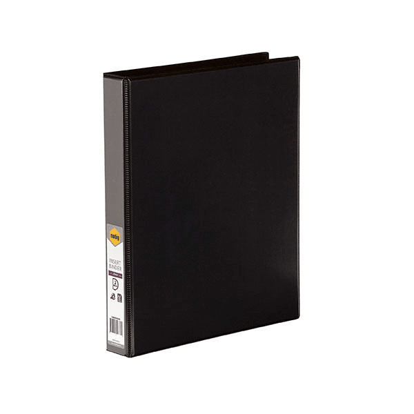 NEW Marbig Clear View Insert Ring Binder Folder 2D 25mm A4 Black 20 Pack
