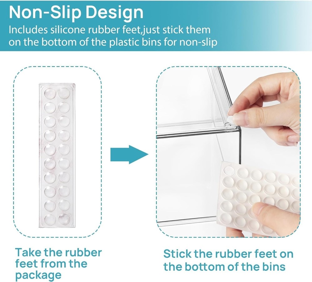 Vtopmart 4 Pack Small Clear Stackable Storage Drawers Acrylic Bathroom Makeup