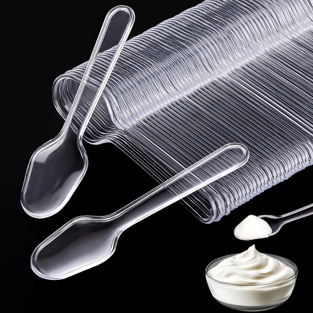 Tasting Spoons Disposable Mini，Small Sple Spoon Tasting Dert Spoons