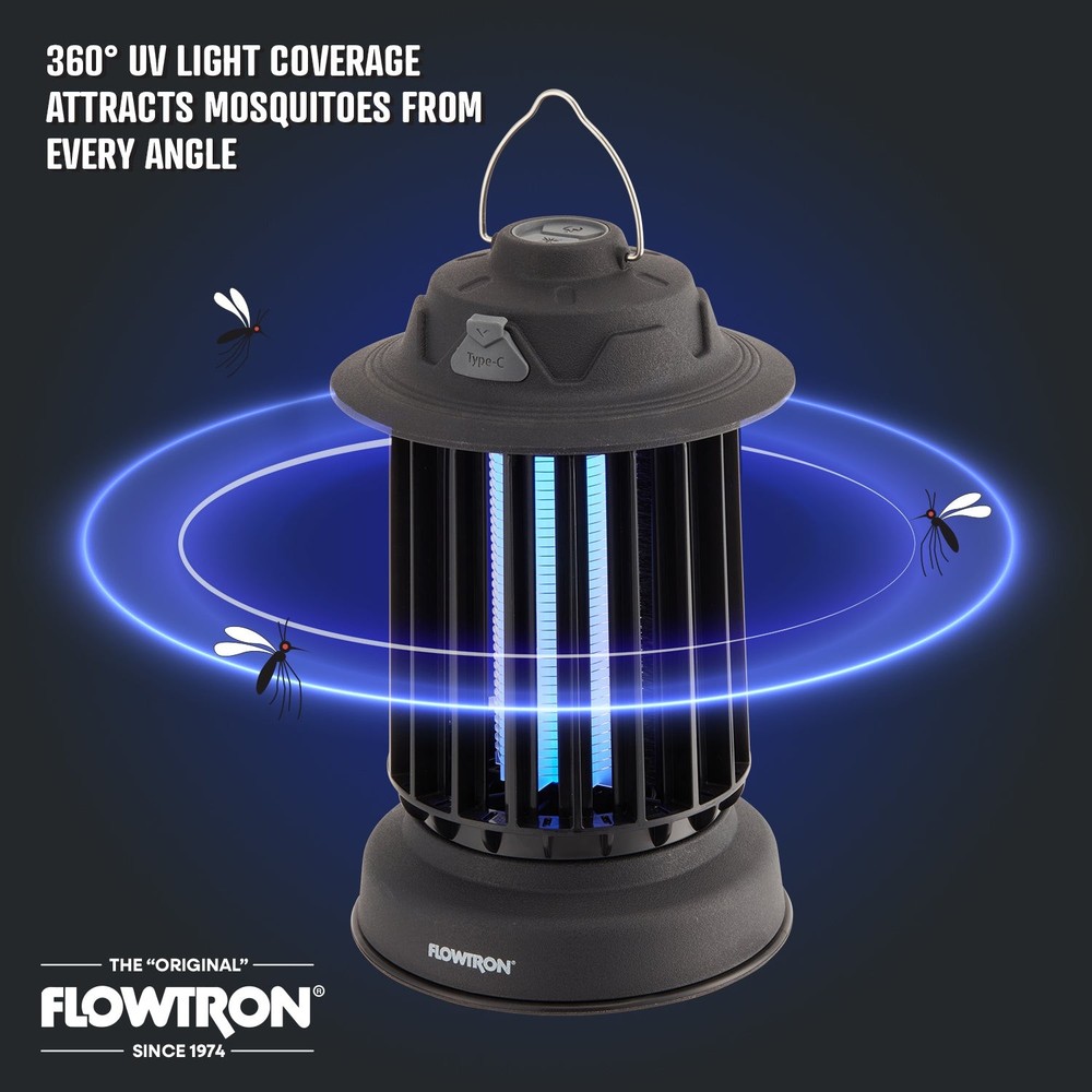 Flowtron Bug Zapper, 2150 Sq Ft Bug Zapper w/Camping Lantern