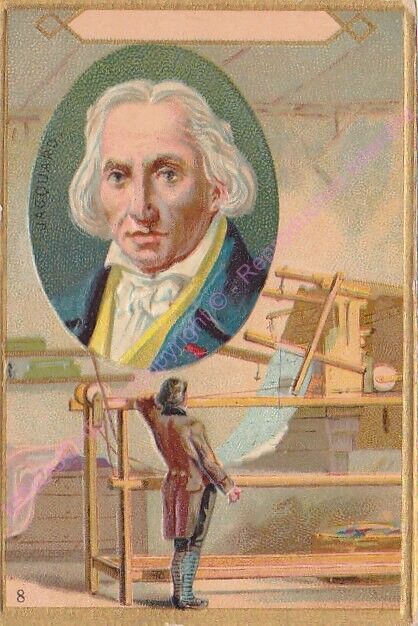 Chromo Gaufre Embossed Science Divulgators Jacquart 1st Series N8