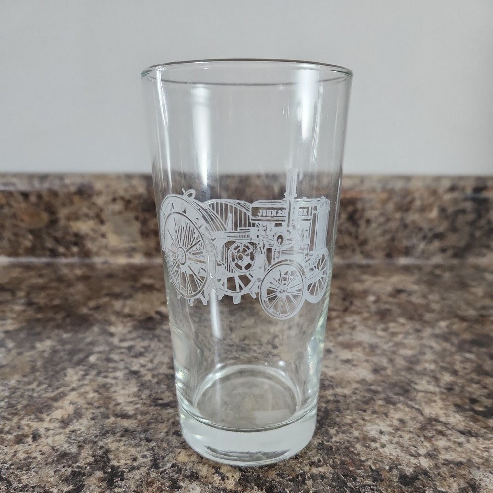John Deere Etched Glass Model D Tractor Steel Wheel
