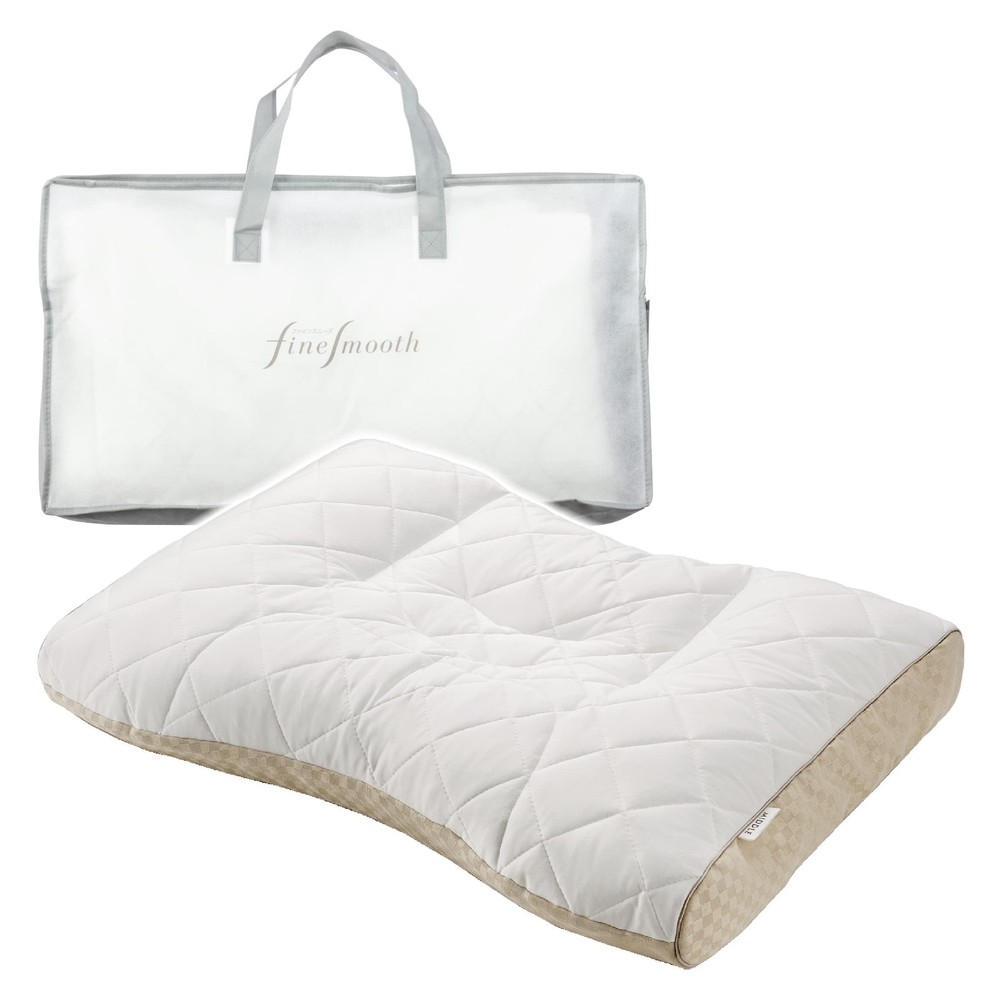 Fuwaline R Cotton Pillow, Soft, Medium Height, Washable, White