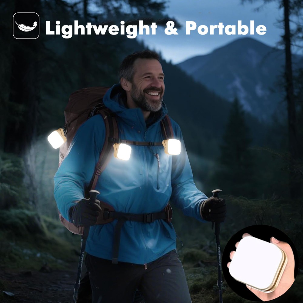 LED Camping Lantern USB Rechargeable Camping Tent Light Lamp Flashlight Portable