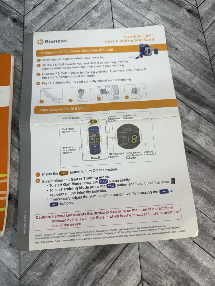 Bioness Ness L300 User’s Guide ONLY