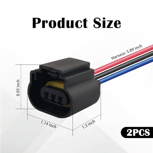 2PCS Plug & Play Headlight Wiring Harness for 9008/H13 Female Socket/2PCS