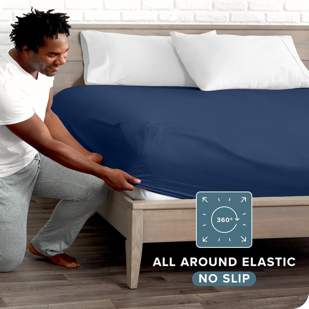 King Fitted Sheet 1800 Microfiber - OEKO-TEX Certified Luxury Bedding