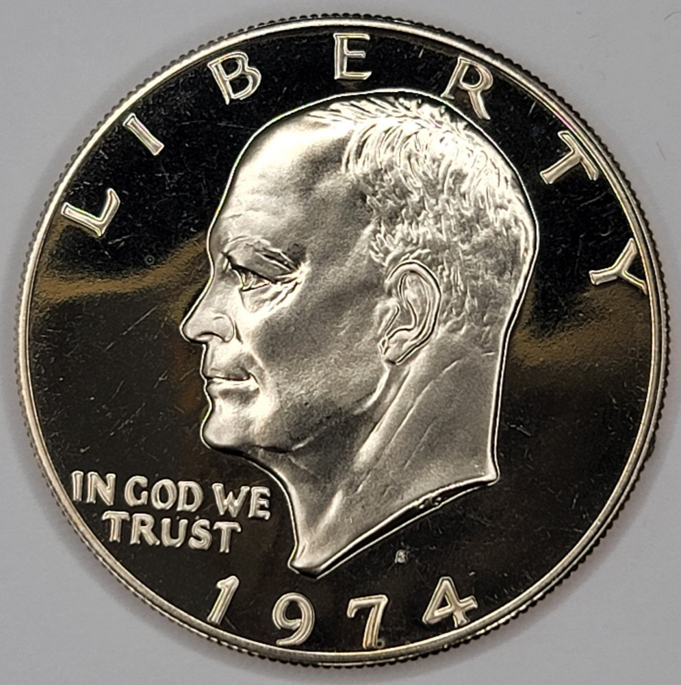 1974 S Proof DCAM Eisenhower Dollar - CN-Clad