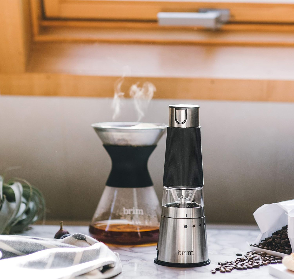 Electric Handheld Burr Coffee Grinder, Simple One-Touch Operation, 9 Precise Gri