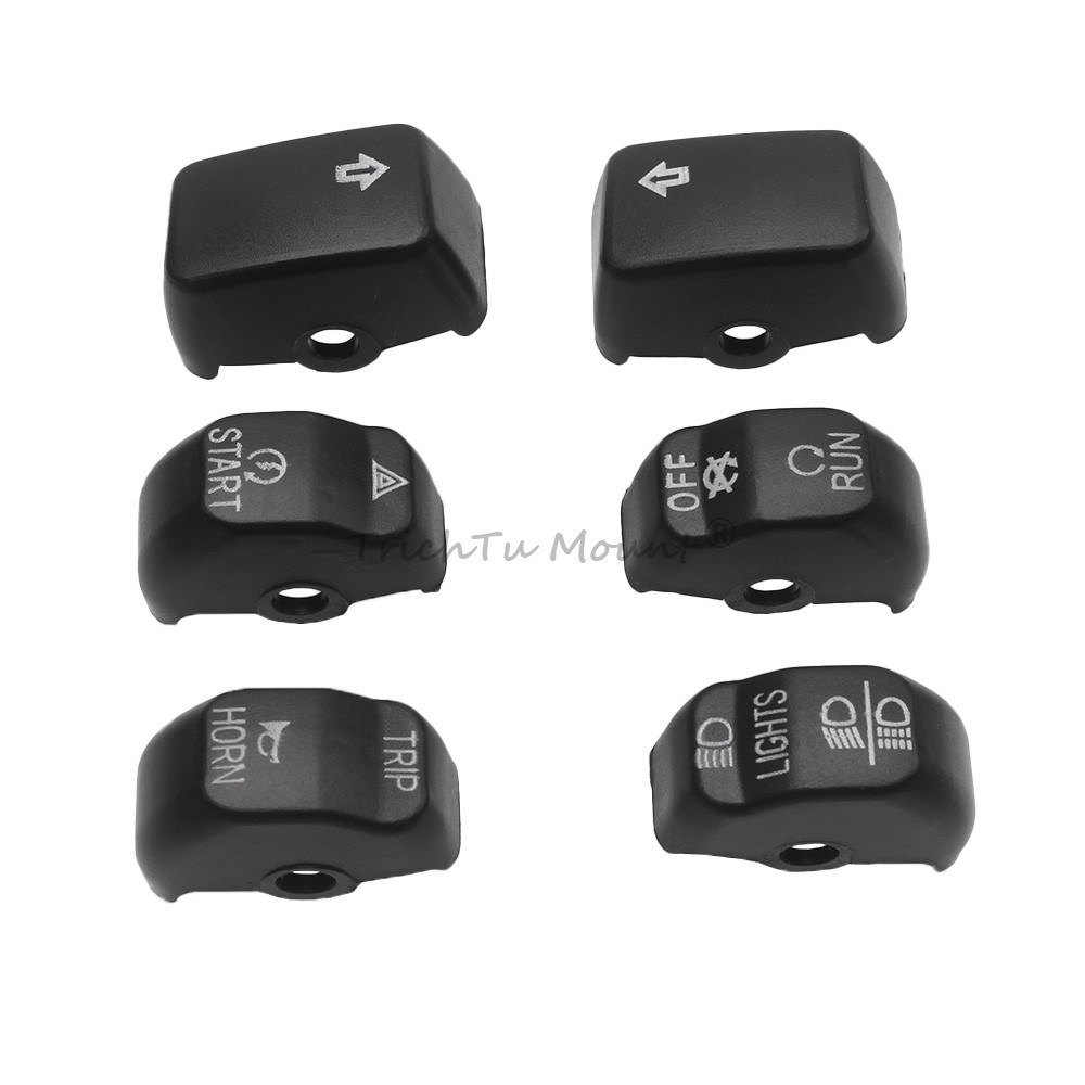 Motorcycle Handlebar Control Switch Housings Cap Cover Button For Harley Softail