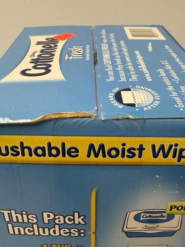 NOS Cottonelle Flushable Value Pack Hard Plastic Refillable Dispenser Prop