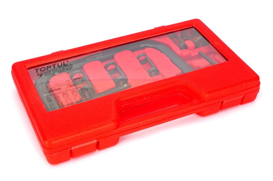 Valve spring release press