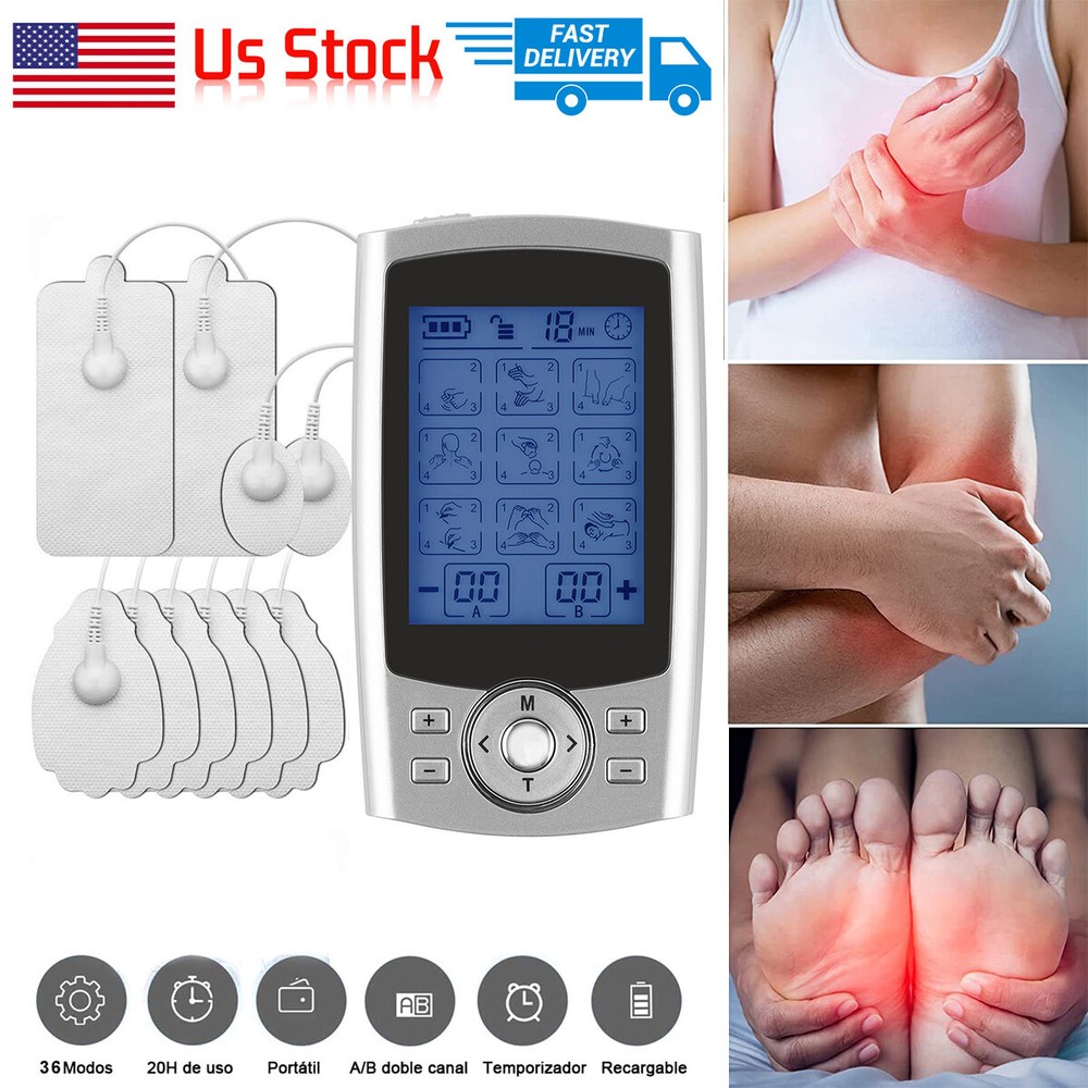 36 Modes Tens Unit Pain Relief Stimulator Machine Pulse Massager