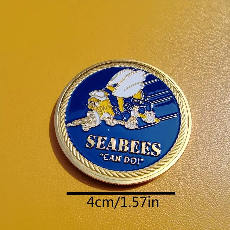 Navy Seabees Challenge Coin Collectable Military Armed Forces 1-pc