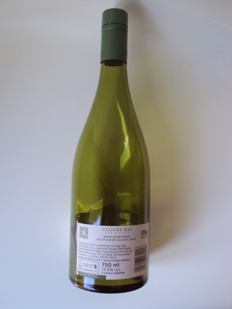 Cloudy Bay Sauvignon Blanc 2024 EMPTY 750ml Wine Bottle
