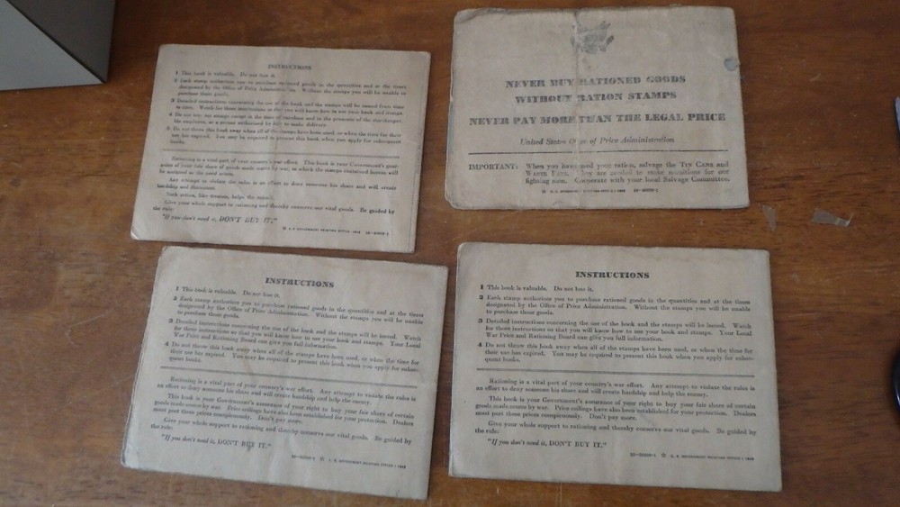 WW11 WAR RATION BOOK CARDS HOME FRONT BX PC #50