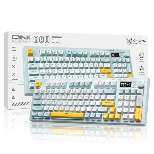 Wireless Keyboard Creamy Membrane with Rainbow Backlight,3-Mode Connectivity