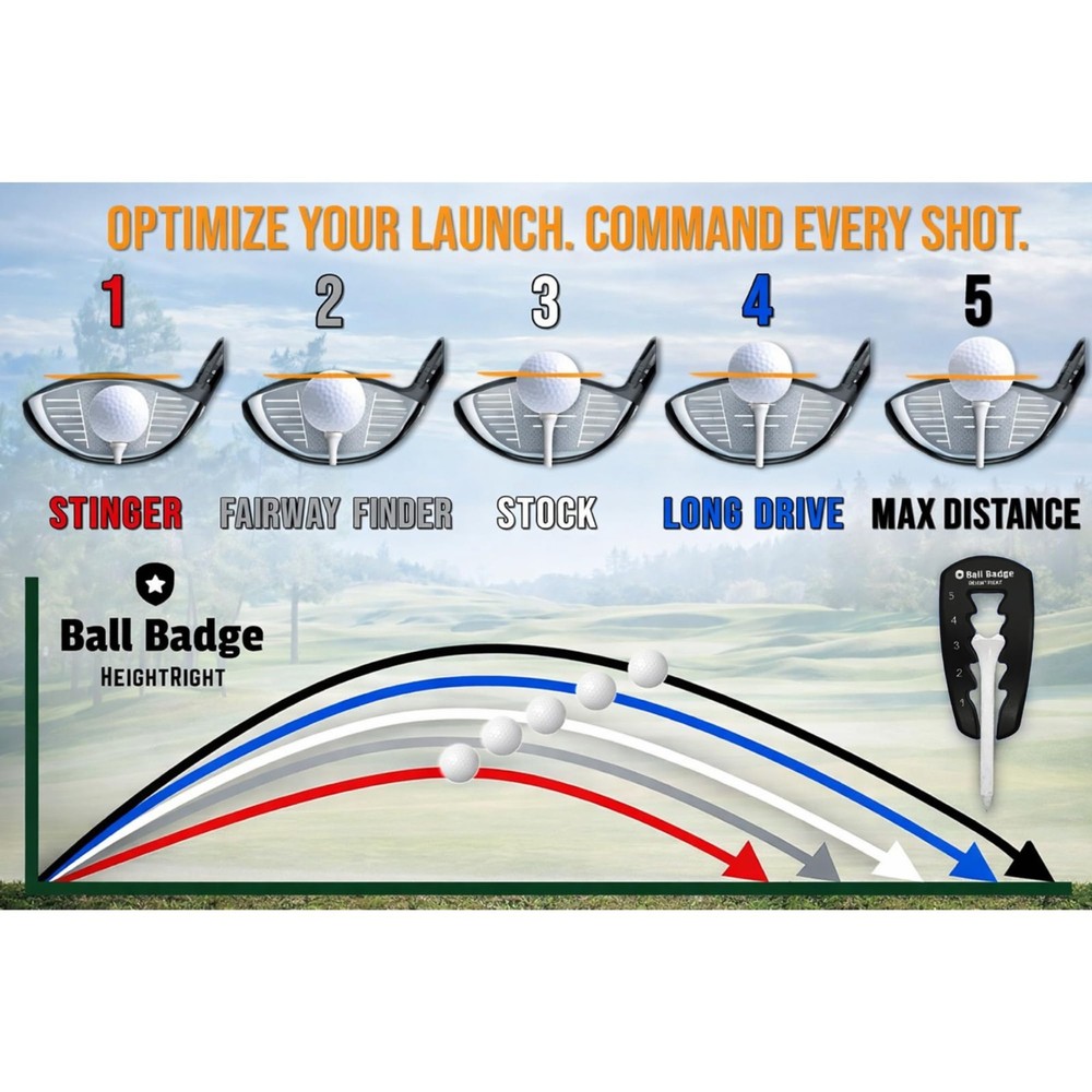 "Adjustable Golf Tee Height Tool Precision Setter for Consistent Swings"