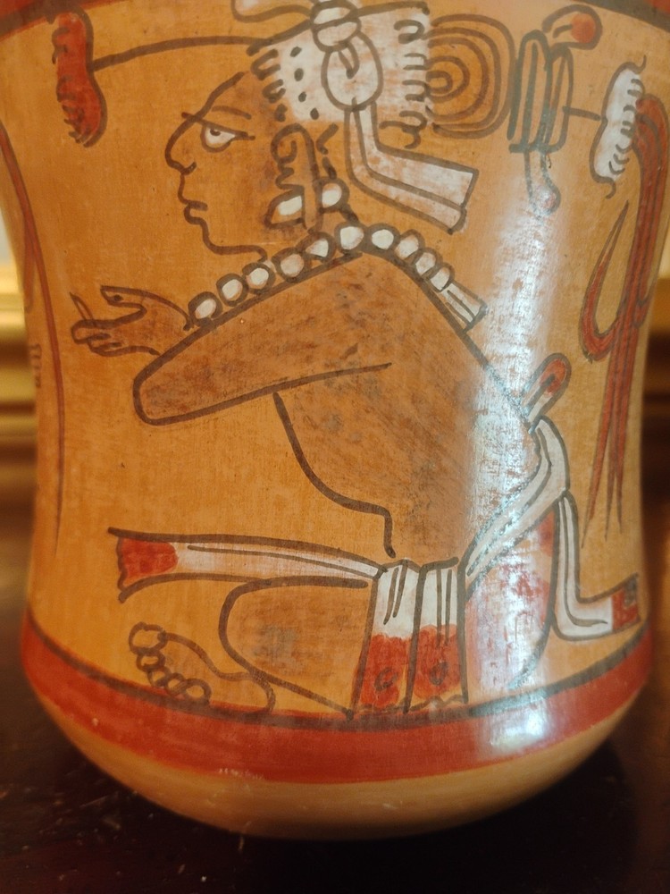 Vintage Mayan Clay Pot 5" Tall