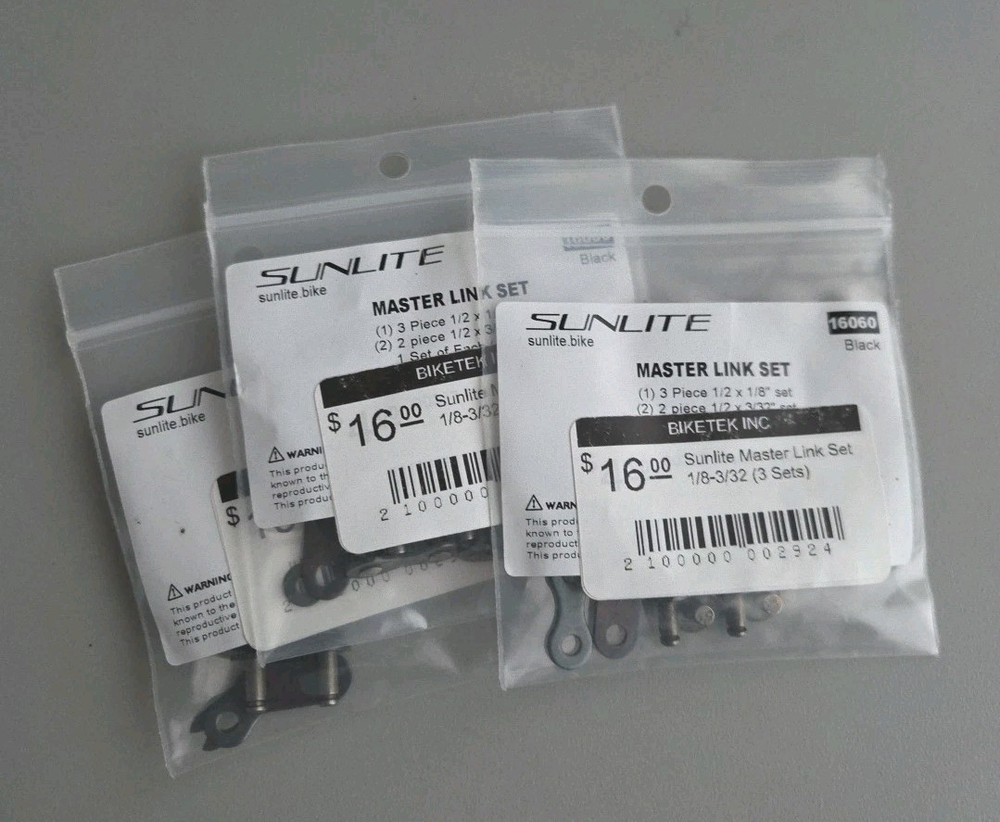 Sunlite Master Link  Set 1/8-3/32 (3 Sets)