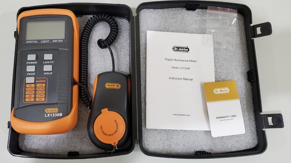 Dr. Meter LX1330B Digital Illuminance Light Meter Tested & Works