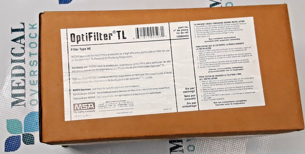 MSA OptiFilter TL Filter Type HE 6/PKG 10080455
