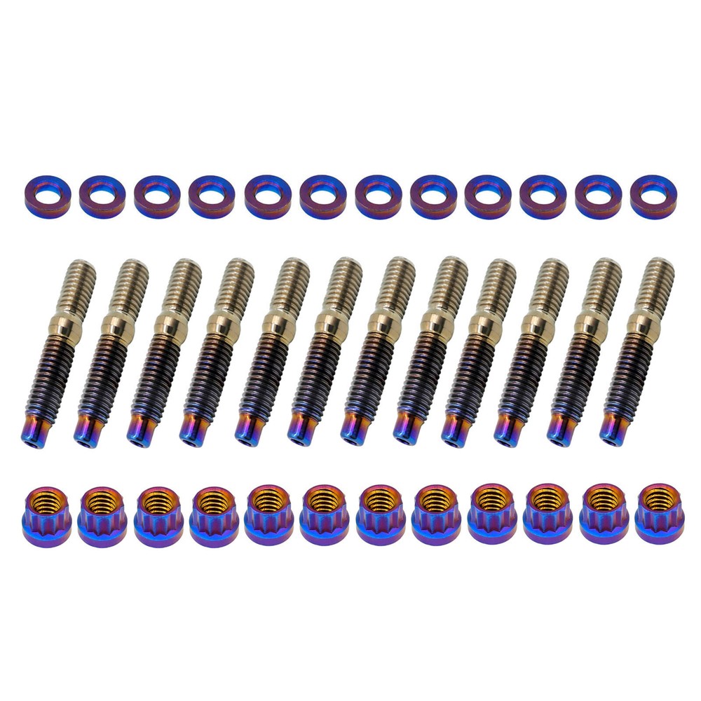 Titanium Exhaust Manifold Stud Kit M8/M10 Bolt GR5 Titanium Intake Stud Kit 1pcs