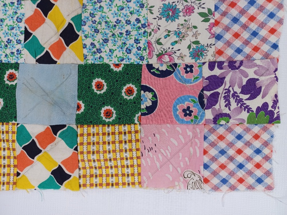 16" X 33" Patchwork Quilt Pillow Vintage Work In Progress