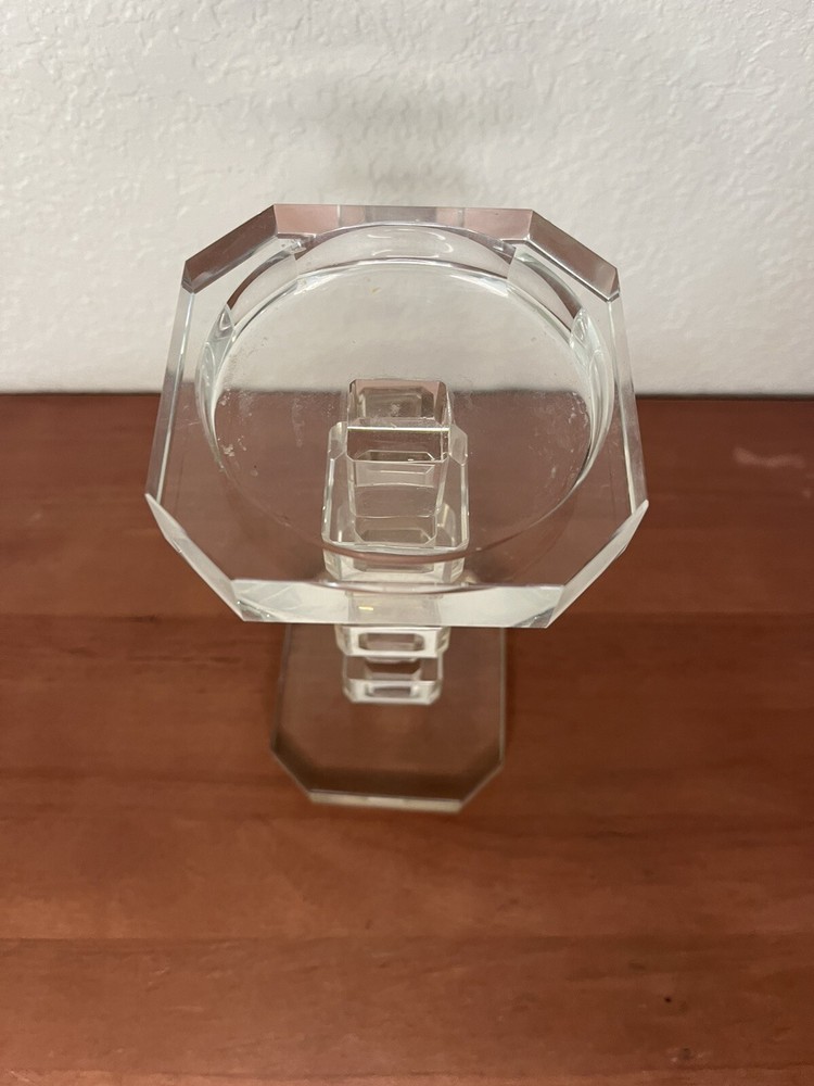 TOWER GLASS CANDLE HOLDER FOR PILLAR CANDLE 9”