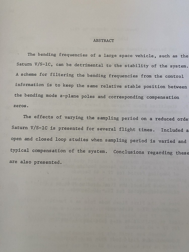 NASA Study Effects Varying Sampling SATURN Mississippi State Engineering Reprint